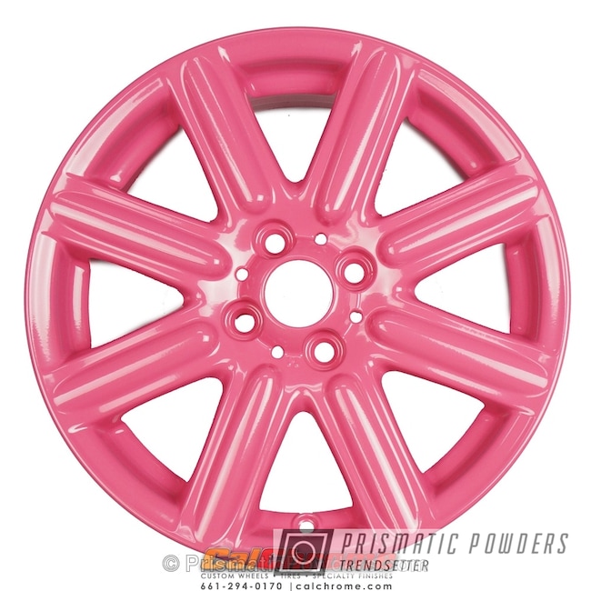 Powder Coating: Single Powder Application,Automotive,Solid Tone,Chevy Pink PSB-6562,Custom Wheels,Wheels