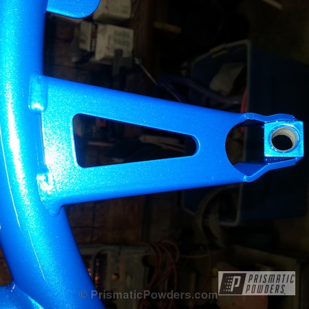Powder Coating: Go Kart Frame,Clear Vision PPS-2974,Illusion Lite Blue PMS-4621,Automotive