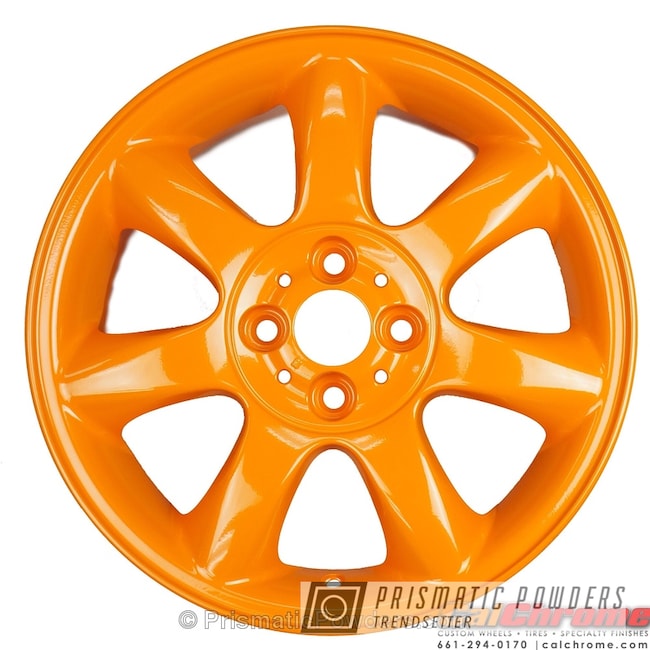 Powder Coating: Juju Orange PSS-1791,Single Powder Application,Automotive,Solid Tone,Custom Wheels,Wheels