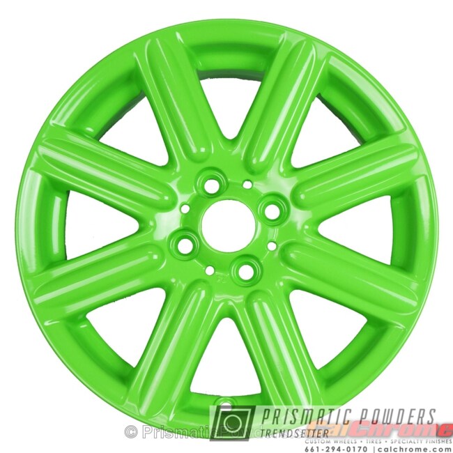 Powder Coating: Single Powder Application,Wheels,Automotive,Custom Wheels,Solid Tone,Kiwi Green PSS-5666