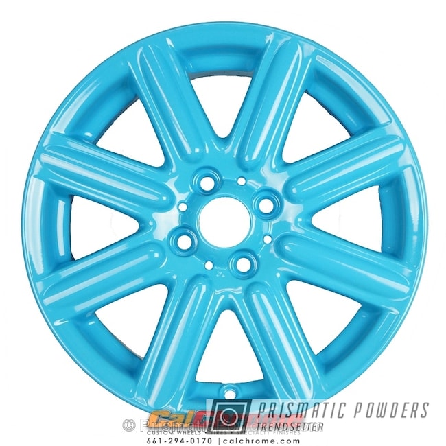 Powder Coating: Gumball Blue PSS-6928,Single Powder Application,Automotive,Solid Tone,Custom Automotive Wheel,Wheels