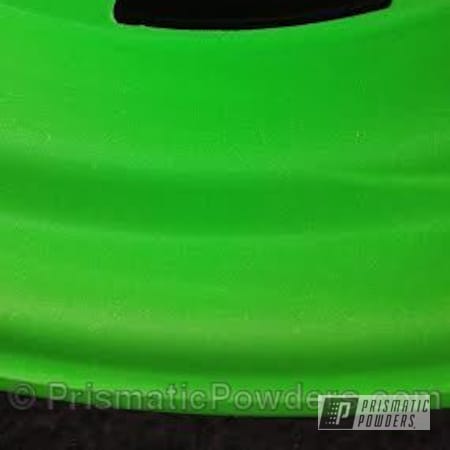 Powder Coating: Emerald Ice PPB-5112,green wheels,powder coating,Limelite PMB-0869,Prismatic Powders,powder coated,Wheels