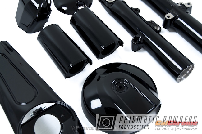 Powder Coating: Single Powder Application,Ink Black PSS-0106,2015 Harley Davidson Street Glide Parts,Motorcycles,Solid Tone
