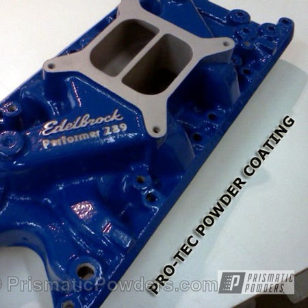 Powder Coating: Ford Intake,Blue,Automotive,RAL 5017 Traffic Blue