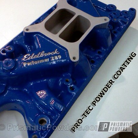 Powder Coating: Ford Intake,Blue,Automotive,RAL 5017 Traffic Blue