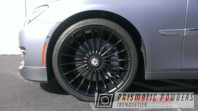 Powder Coating: Custom Automotive Wheels,Matte Black PSS-4455,Single Powder Application,BMW Alpina B7,Automotive,Solid Tone,Wheels