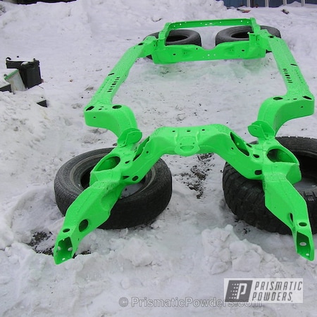 Powder Coating: Neon Green PSS-1221,Automotive,Car Frame