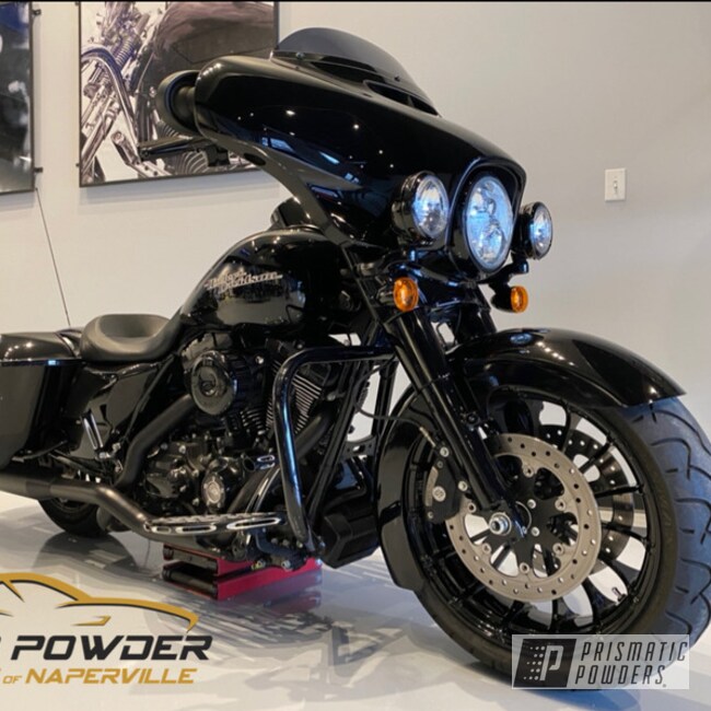 Powder Coated Black Harley Davidson Parts