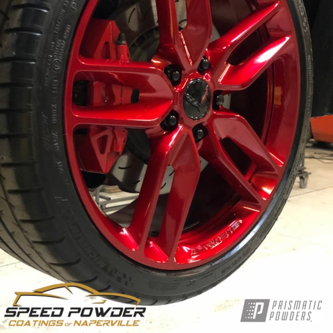 Powder Coated Red Custom Wheels