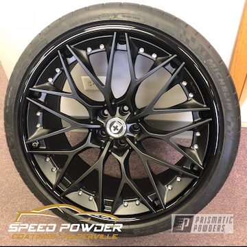 Powder Coated Black 3pc Alloy Wheels