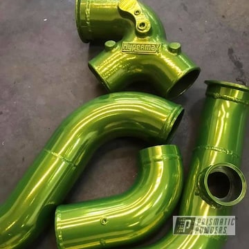 Powder Coated Green Turbo Pipes