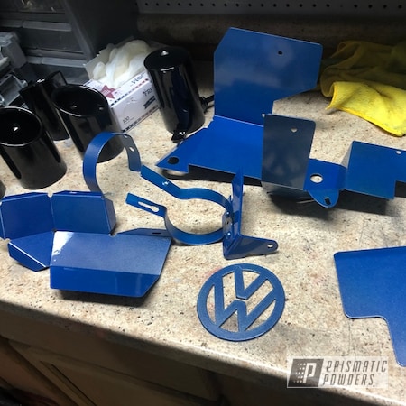 Powder Coating: VW,Miscellaneous,Clear Vision PPS-2974,Cosmic Blue PMB-1803,Automotive