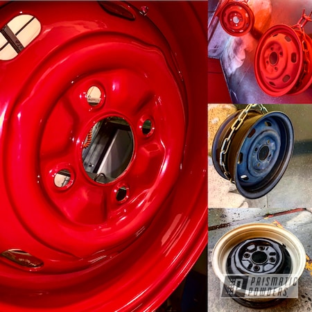 Powder Coating: Wheels,Automotive,Custom Rims,Really Red PSS-4416,Refinish,VW