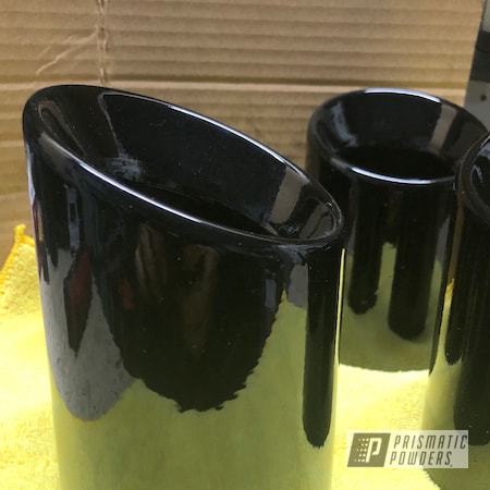 Powder Coating: Clear Vision PPS-2974,BMW,Automotive,GLOSS BLACK USS-2603,Exhaust Tips