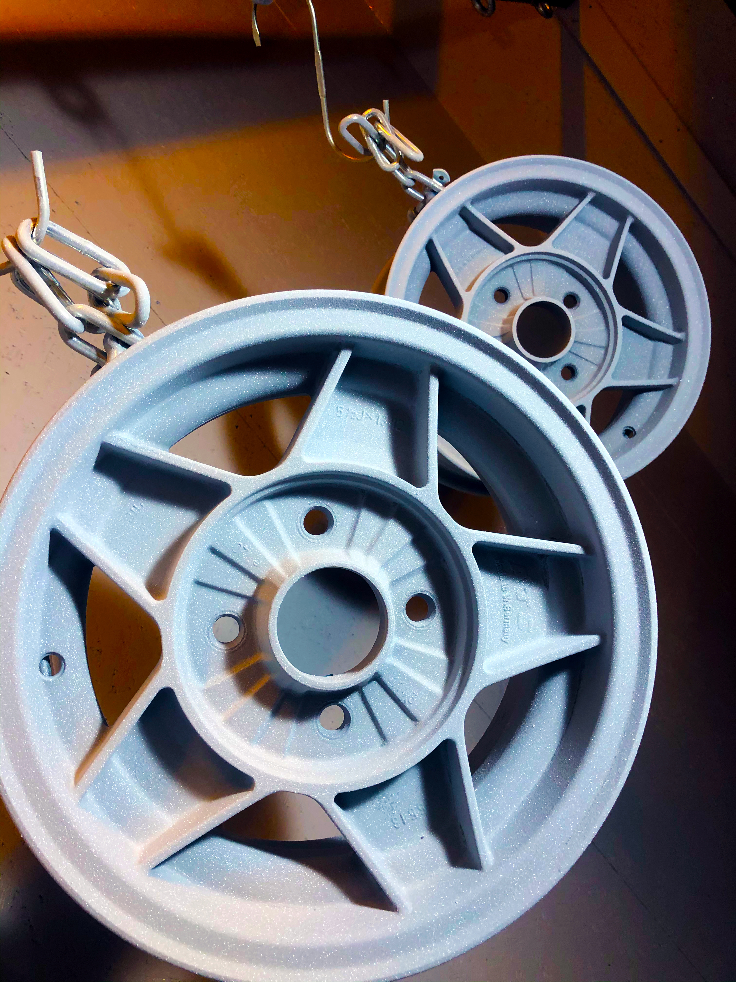 Toyota Starlet Rims finished in Silver Metallic II | Prismatic Powders