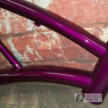 Powder Coated Violet Custom Bicycle Frame