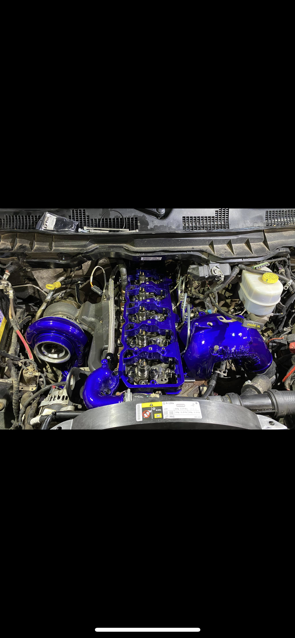 Custom Engine Parts in Bentley Blue and Super Chrome | Prismatic Powders