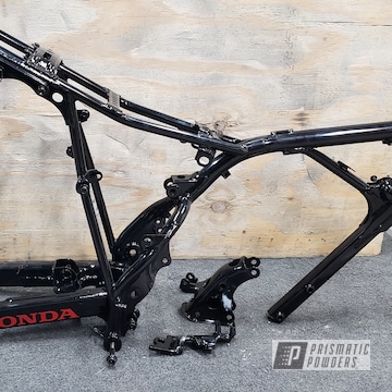 Powder Coated Black Honda Dirt Bike Frame