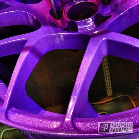 Powder Coating: Custom,powder coating,Chameleon Violet PPB-5731,Megan's Purple Avante Guard Wheels,Purple wheels,Prismatic Powders,Sinbad Purple PSS-1676,powder coated,Wheels