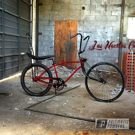 Powder Coating: Bicycles,Custom Bicycle,GLOSS BLACK USS-2603,Oxblood Red PSB-5896,Sears Spyder