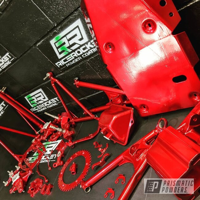 Powder Coated Red Yamaha Atv Parts