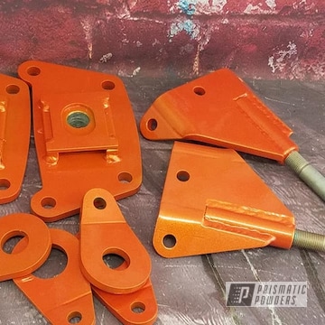 Powder Coated Powder Coated Automotive Brackets In Pps-2974 And Pms-4620