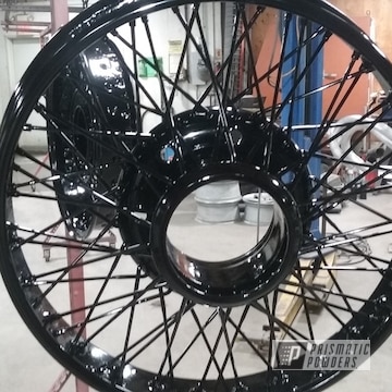 Powder Coat Black Spoke Wheel