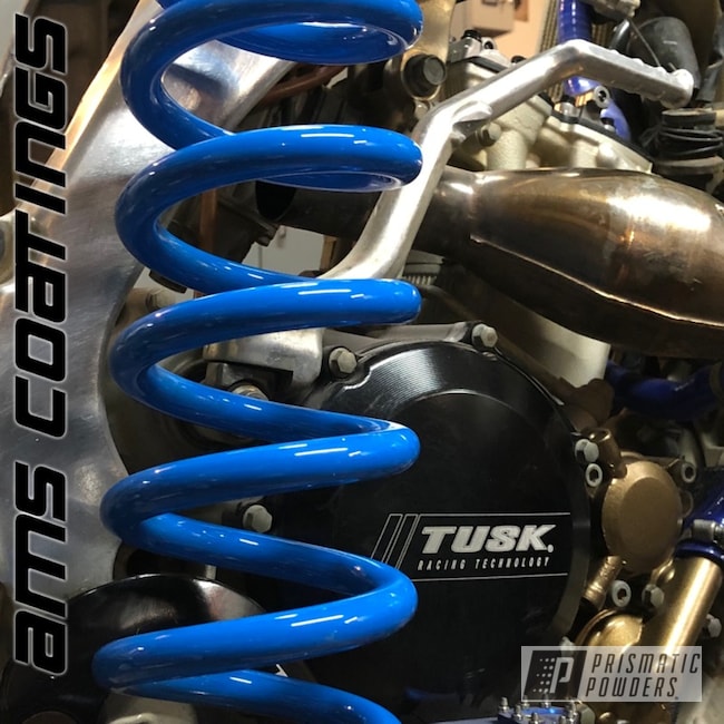 Powder Coated Blue Dirt Bike Coil Spring And Valve Cover