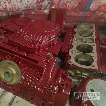Powder Coated Refinished Honda Motorcycle Engine