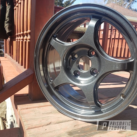Powder Coating: 15" Wheel,Cadillac Grey PMB-6377,Honda,Automotive,Wheels