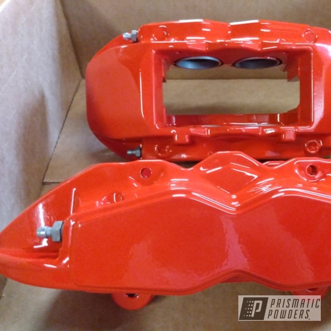 Powder Coated Red Refinished Brake Calipers