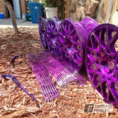 Powder Coating: Illusion Purple PSB-4629,Wheels,Automotive,Clear Vision PPS-2974,18",18" Aluminum Wheels