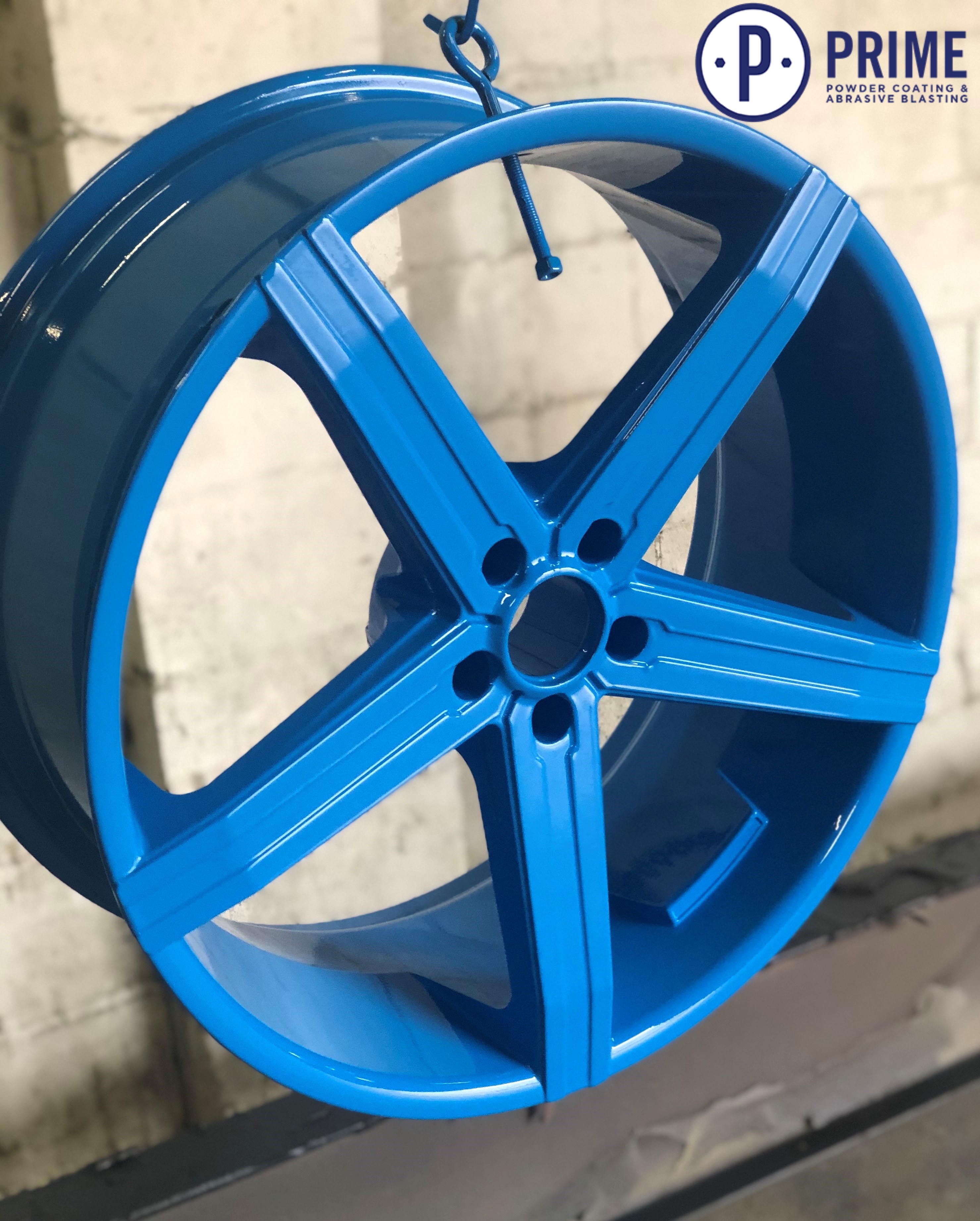 Powder Blue Rims Refinished Rim using Playboy Blue | Prismatic Powders