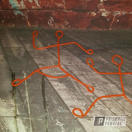 Powder Coating: Metal Art,Stick People,Art,Chevy Orange PSS-0163
