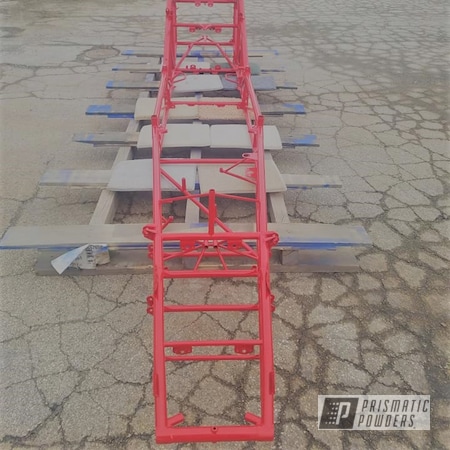 Powder Coating: Automotive,Race Car Frame,RAL 3002 Carmine Red,Race Car Chassis,Drag Racing