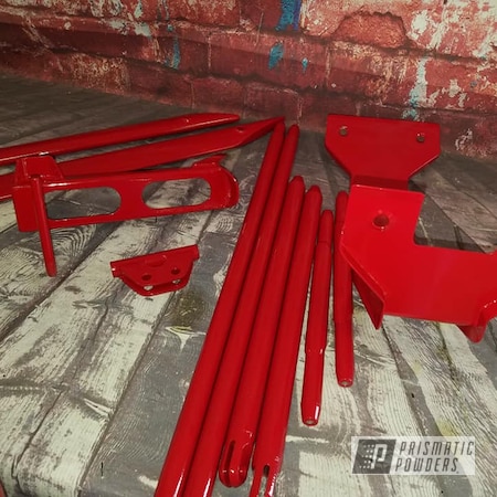 Powder Coating: Race Car Frame,Drag Racing,RAL 3002 Carmine Red,Race Car Chassis,Automotive