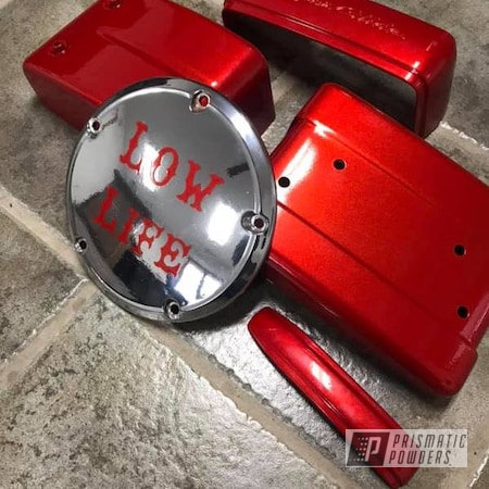 Powder Coating: Clear Vision PPS-2974,SUPER CHROME USS-4482,Automotive,Illusion Red PMS-4515,Custom Parts