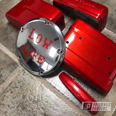Powder Coating: Clear Vision PPS-2974,SUPER CHROME USS-4482,Automotive,Illusion Red PMS-4515,Custom Parts