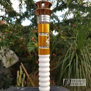 Powder Coated White And Gold Lightsaber