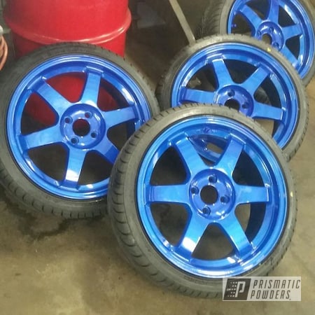 Powder Coating: Blue wheels,Illusion Blue-Berg PMB-6910,Miata,mx5,Clear Vision PPS-2974,Mazda,16" Wheels