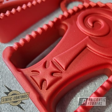 Powder Coated Matte Red Custom Motorcycle Parts