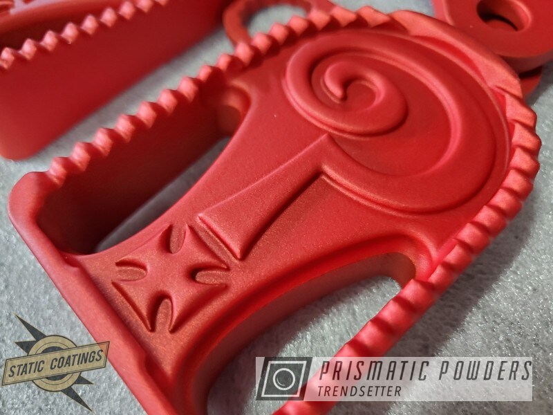 Powder Coated Matte Red Custom Motorcycle Parts