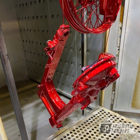 Powder Coating: Ink Black PSS-0106,RACING RED UPB-6379,Honda Motorcycle,Clear Vision PPS-2974,SUPER CHROME USS-4482,Casper Clear PPS-4005,Motorcycle Parts
