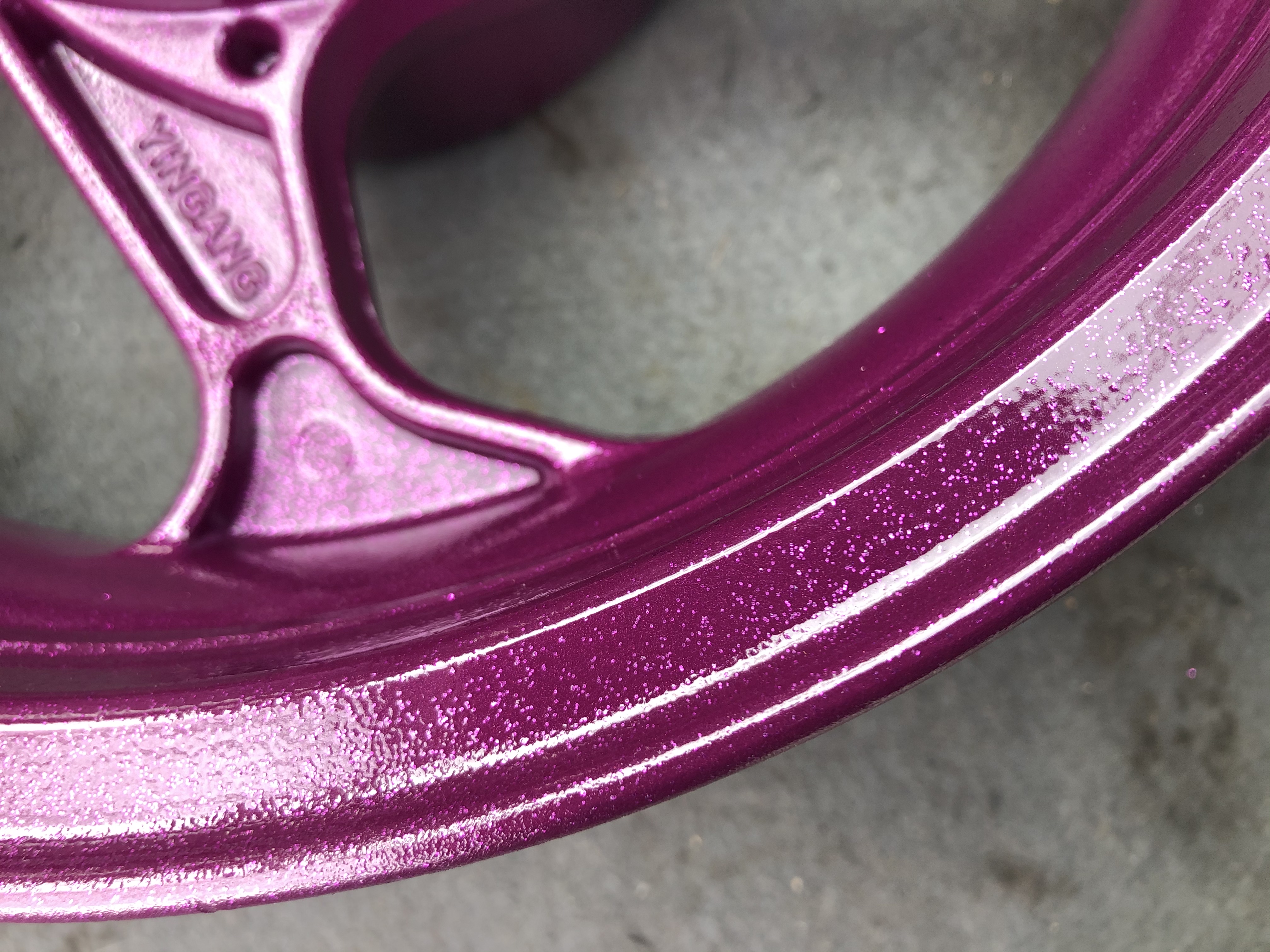 Plum Rims Motorcycle Wheels done in Plum Burgundy and Disco Fuchsia | Prismatic ...