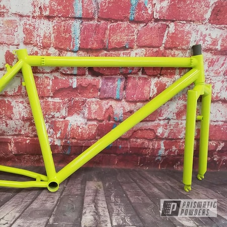 Powder Coating: Bicycles,Bike Frame,Chartreuse Sherbert PSS-7068,Bicycle Frame