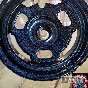 Powder Coated Honda Rukus Wheels In Pss-0106 And Ppb-5732