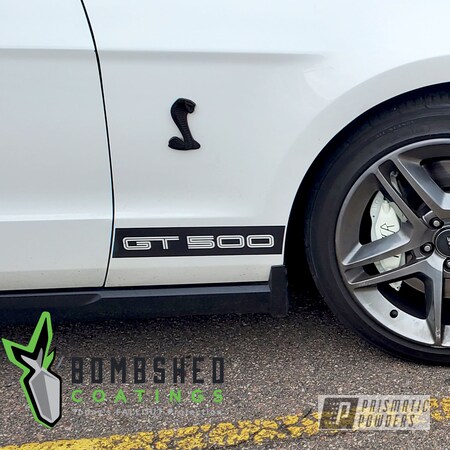 Powder Coating: American Muscle,Automotive,Brembo,Polar White PSS-5053,GT500 King of the Road,Glow-In-The-Dark,Glowbee Clear PPB-4617,2012 Ford Cobra,Shelby Cobra,Brembo Brakes,Ford,Custom Brakes,Dark Grey Sparkle PMB-2750