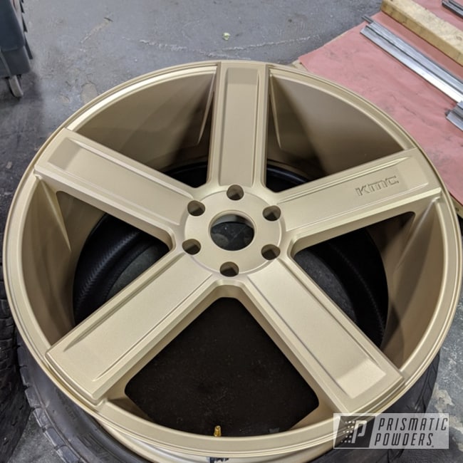 Powder Coated 24 Inch Kmc Wheels In Ppb-4509 And Pmb-4674