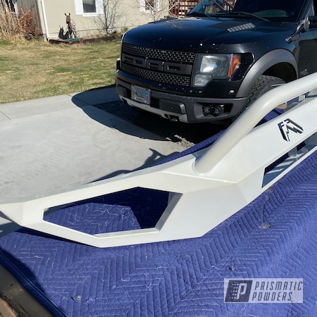 Powder Coating: Polar Sparkle PPB-5939,Bumper,Cloud White PSS-0408,Ford,f250,Clear Vision PPS-2974,Ford Platinum White,Automotive
