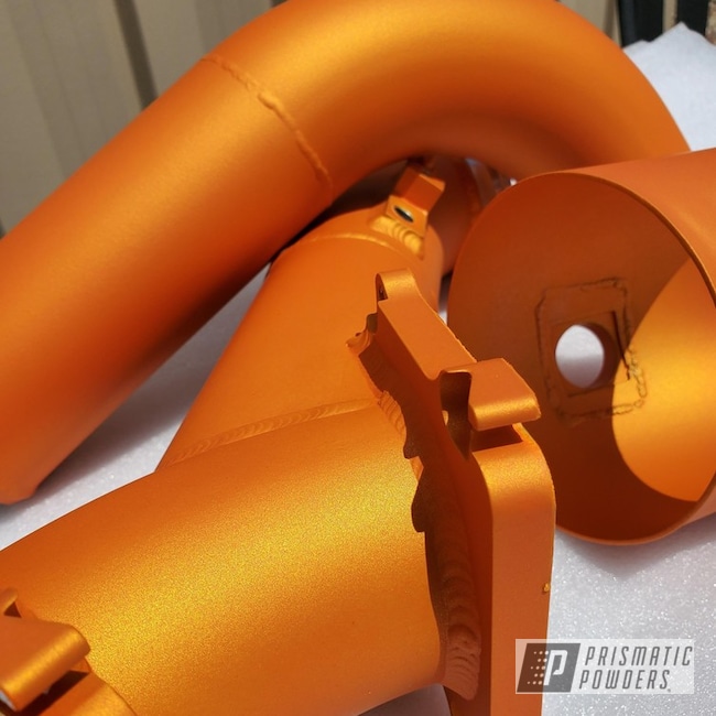 Powder Coated Matte Orange Diesel Turbo Intake
